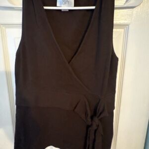 LOFT Brown Wrap Tank Camisole